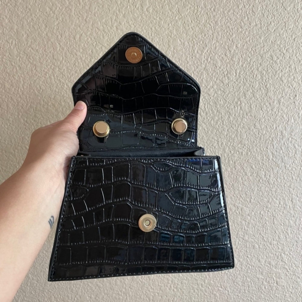 Mini Croc Embossed Bag. - Picture 5 of 7